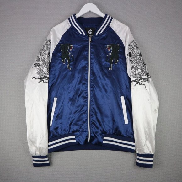 Rocawear Other - Rocawear Sukajan Bomber Jacket Y2K Streetwear Grail Dragon Tiger Mens Large